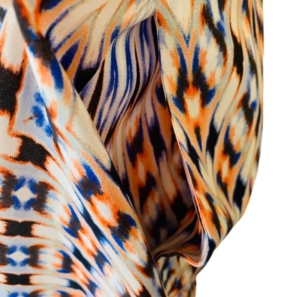 NEW Anthropologie Silk Dress Cocktail Sleeves Geometric Multi Size XS Greylin - Picture 7 of 15